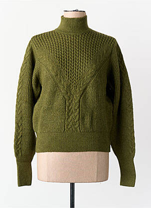 Pull col roulé vert ASTRID BLACK LABEL femme