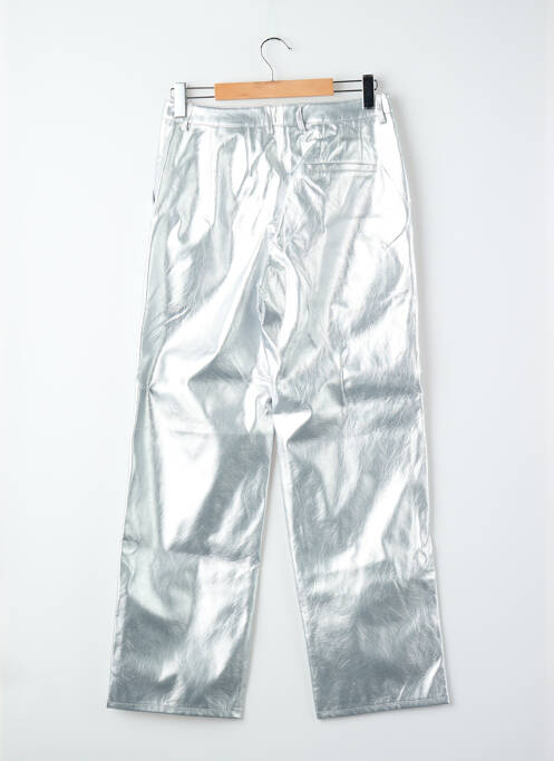 Pantalon droit taille haute taille haute argent JJXX femme