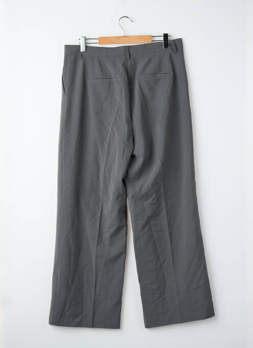 Pantalon large fermeture zippée sous rabat avec crochet gris VERO MODA femme