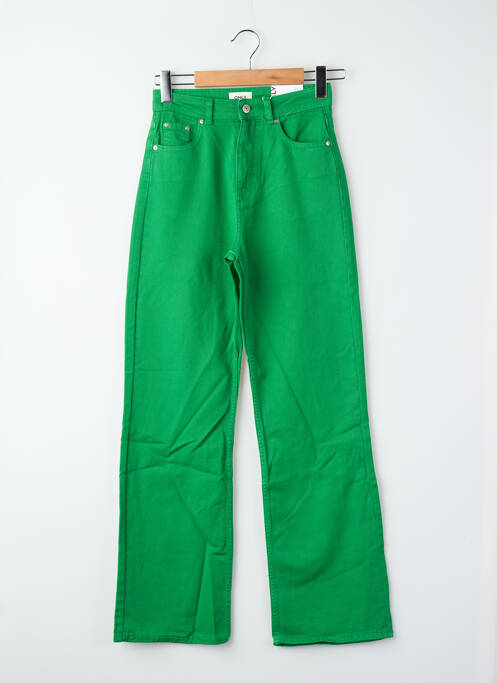 Jeans coupe droite vert ONLY femme