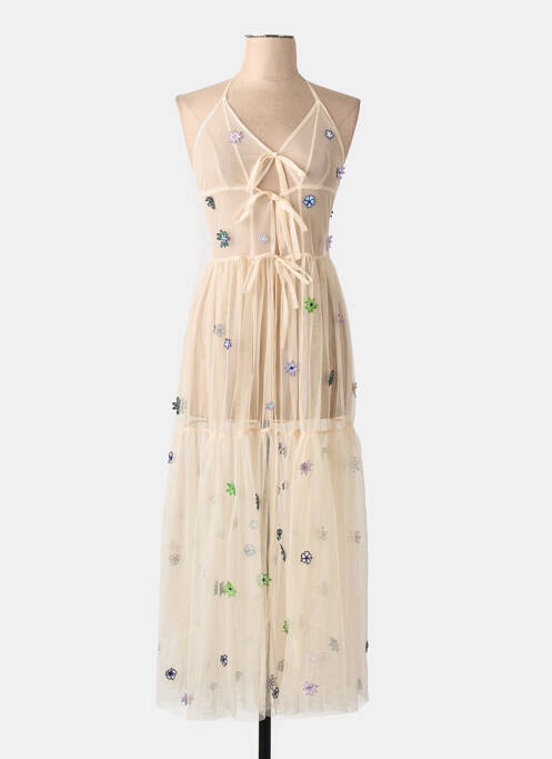 Robe longue beige YOUNG DESIGNERS femme
