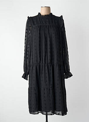 Robe courte col rond noir VILA femme