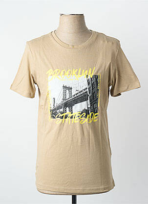 T-shirt beige JACK & JONES homme