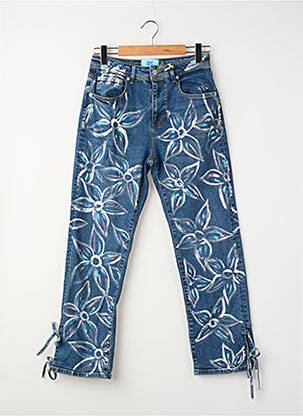 Jeans coupe droite bleu YOUNG DESIGNERS femme