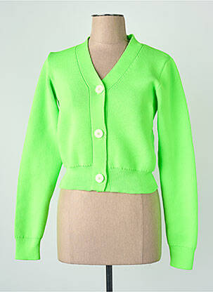 Gilet manches longues vert YUGEN femme