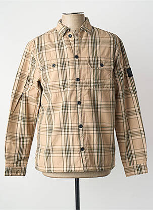 Veste casual col chemisier beige JACK & JONES homme