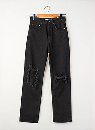 Jeans coupe droite noir MANGO femme