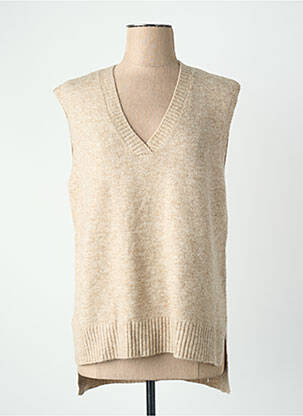 Pull col v beige VERO MODA femme