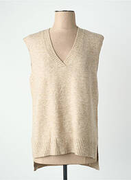 Pull col v beige VERO MODA femme
