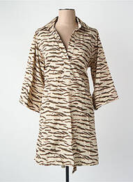Robe mi-longue marron NOOR BY NORA GHARIB femme
