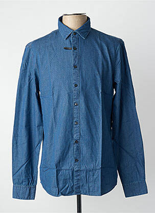 Chemise manches longues bleu CALVIN KLEIN homme