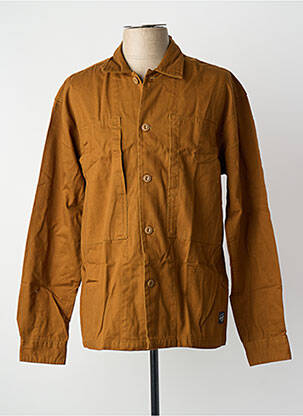 Chemise manches longues marron JACK & JONES homme