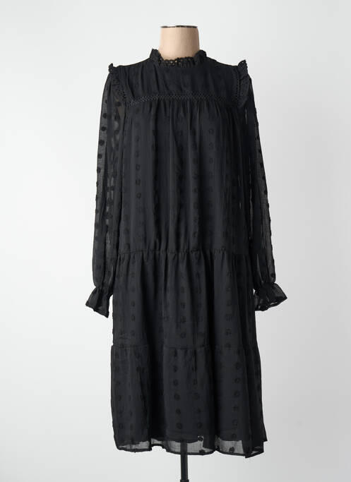 Robe courte col rond noir VILA femme