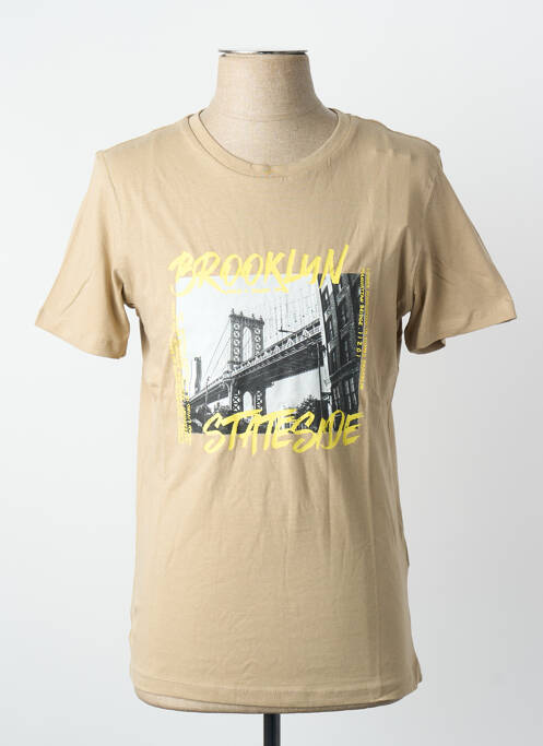 T-shirt beige JACK & JONES homme