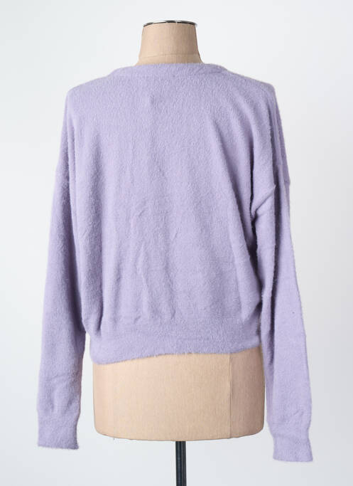 Gilet manches longues violet CEMI femme