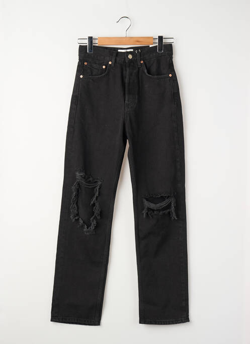 Jeans coupe droite noir MANGO femme