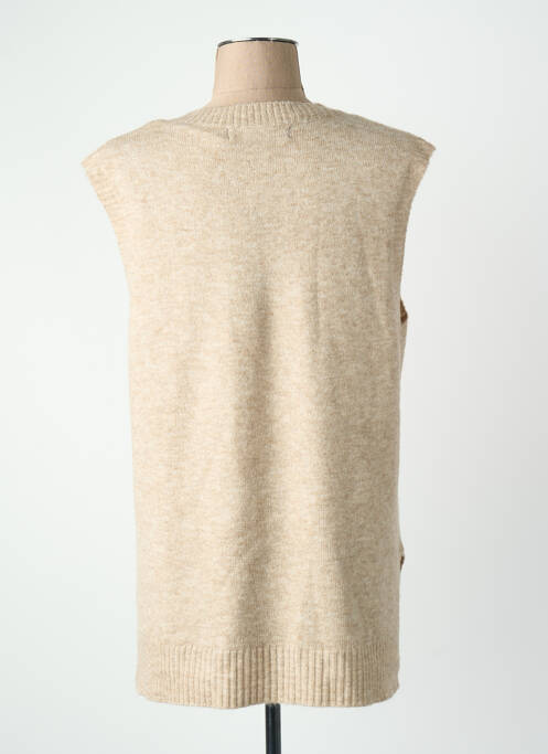 Pull col v beige VERO MODA femme