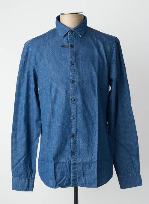 Chemise manches longues bleu CALVIN KLEIN homme