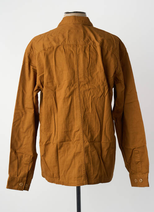 Chemise manches longues marron JACK & JONES homme