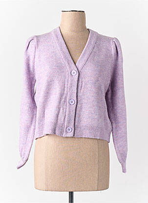 Gilet manches longues violet CEMI femme