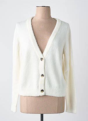 Gilet manches longues col v blanc VILA femme