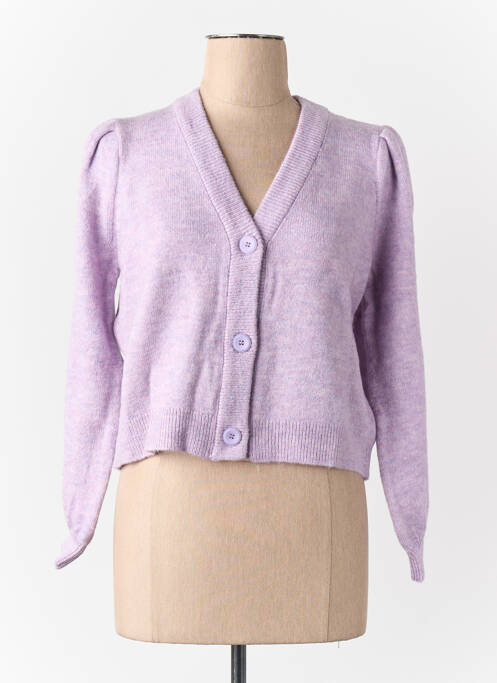 Gilet manches longues violet CEMI femme