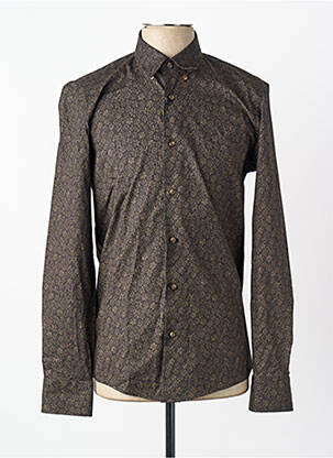 Chemise manches longues marron BRUCE & BUTLER  homme