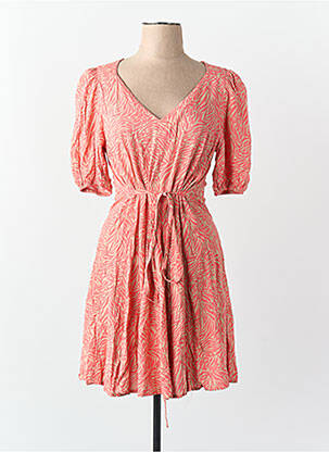 Robe courte col v rose VERO MODA femme