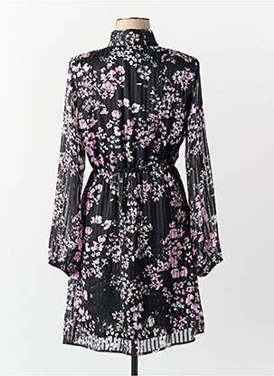 Robe mi-longue col v noir JACQUELINE DE YONG femme