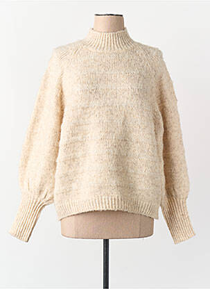 Pull col roulé beige ONLY femme