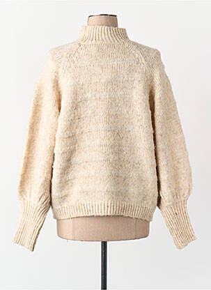 Pull col roulé beige ONLY femme