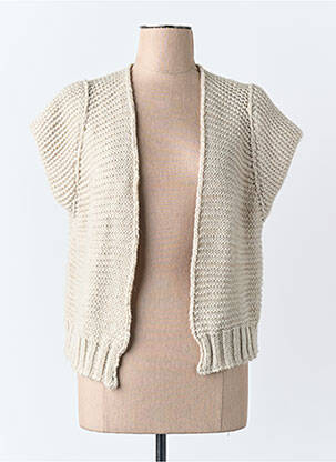 Gilet manches courtes beige TERRA DI SIENA femme