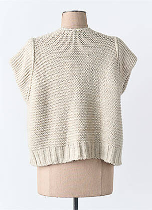 Gilet manches courtes beige TERRA DI SIENA femme