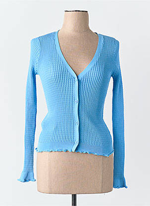 Gilet manches longues bleu MANGO femme