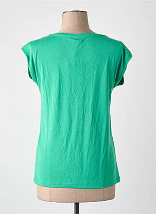 T-shirt col v manches courtes vert PIECES femme