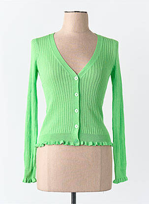 Gilet manches longues vert MANGO femme