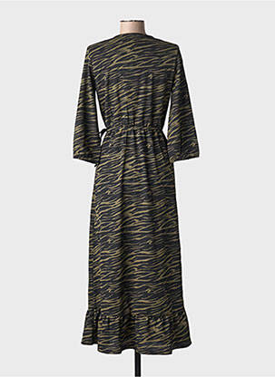 Robe longue manches 3/4 vert ONLY femme