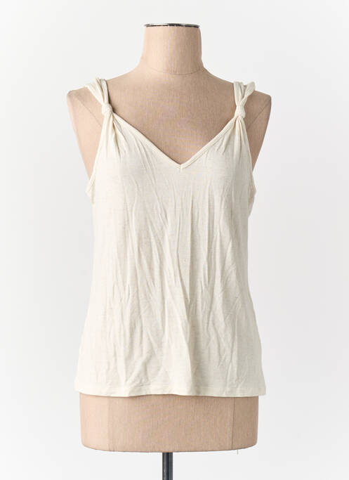Débardeur coupe droite beige VILA femme
