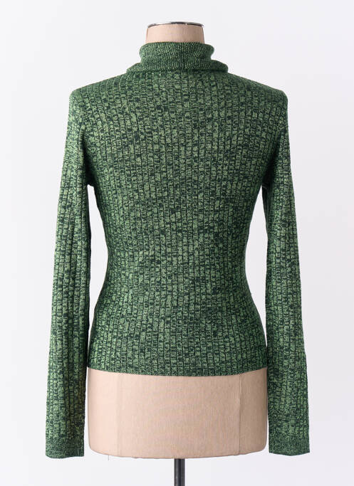 Pull col roulé manches longues manches longues vert JACQUELINE DE YONG femme