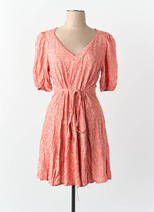 Robe courte col v rose VERO MODA femme