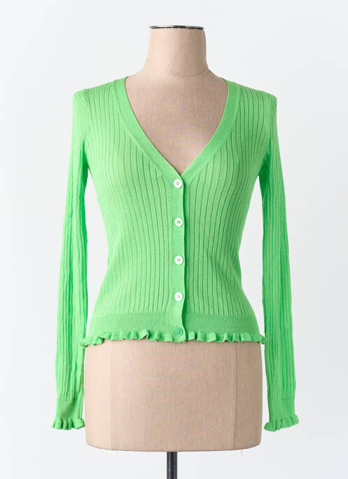 Gilet manches longues vert MANGO femme