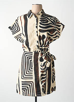 Robe courte marron MANGO femme
