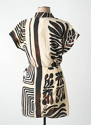 Robe courte marron MANGO femme
