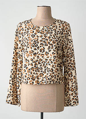 Blouse col v marron JACQUELINE DE YONG femme