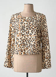 Blouse col v marron JACQUELINE DE YONG femme