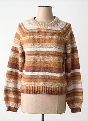 Pull manches longues manches longues marron ONLY femme