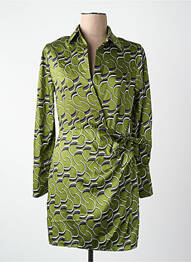Robe courte vert MANGO femme