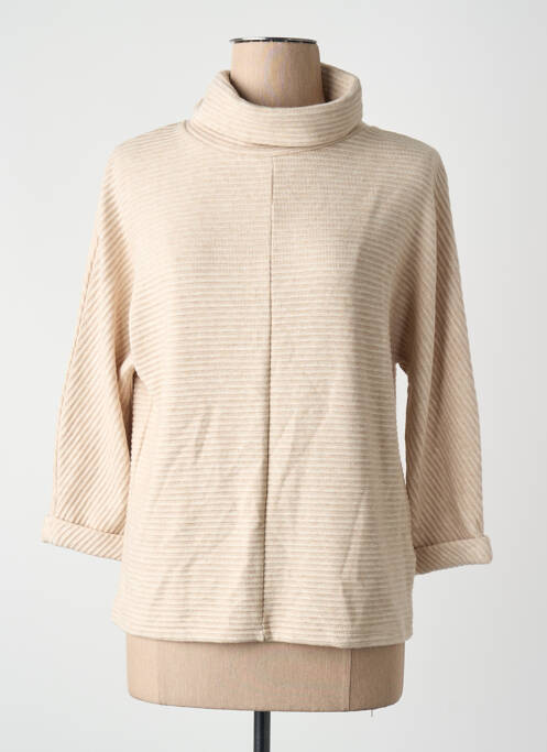 Pull col roulé beige STREET ONE femme