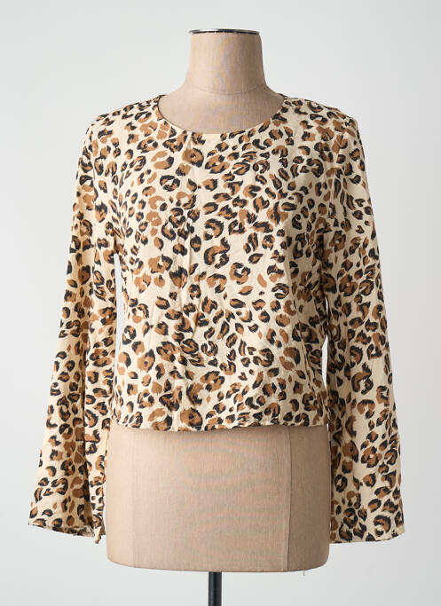 Blouse col v marron JACQUELINE DE YONG femme