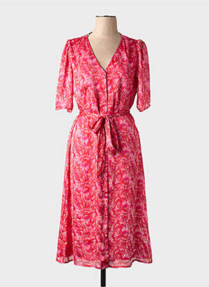 Robe courte col v rose VILA femme